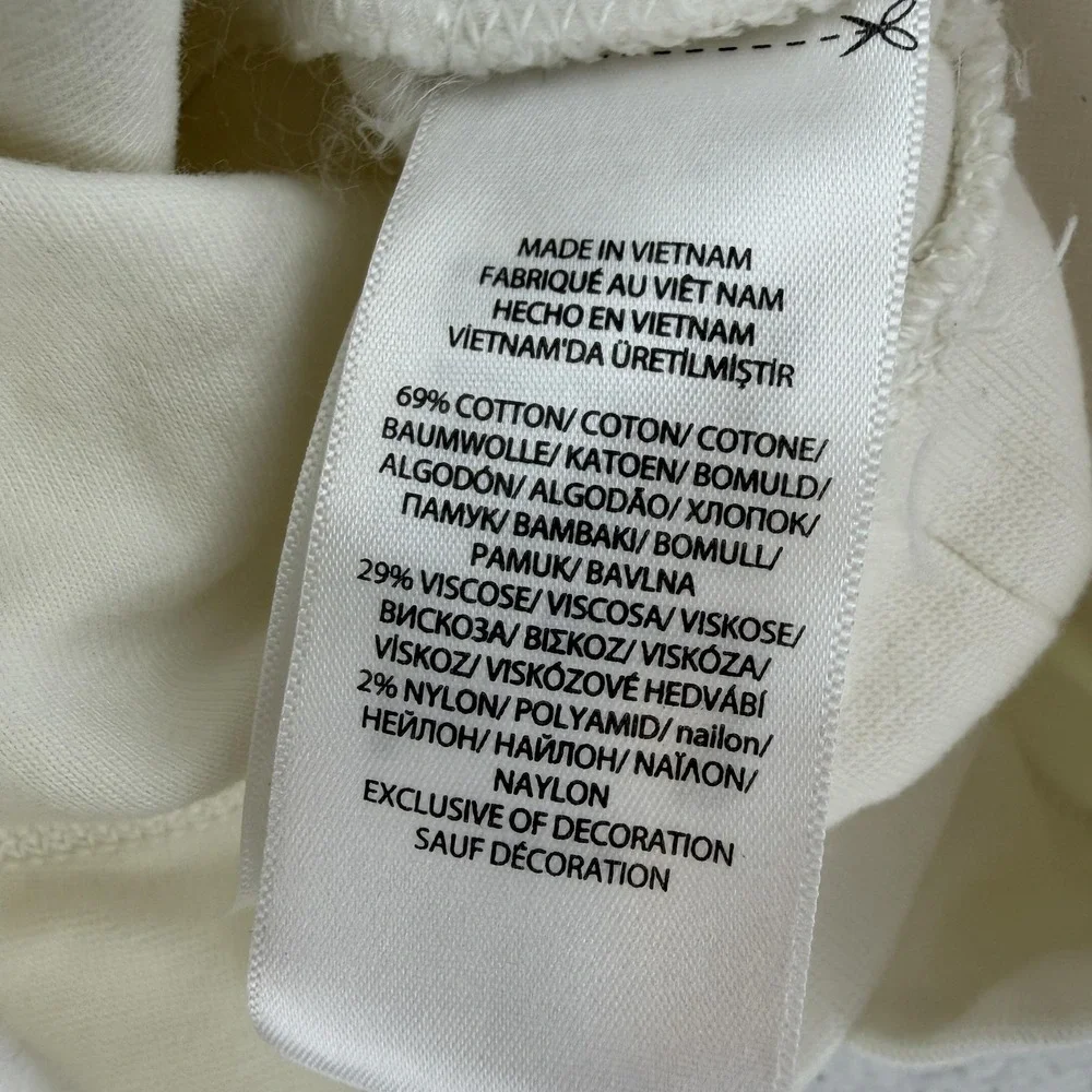 Polo Ralph Lauren 1/4 Zip Sweatshirt Mens Large White Mock Neck Pullover Logo